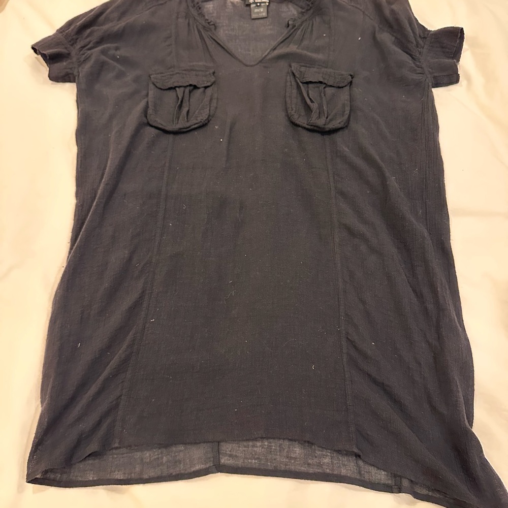 Black V-Neck Gauze Etoile by Isabel Marant swim cover-up